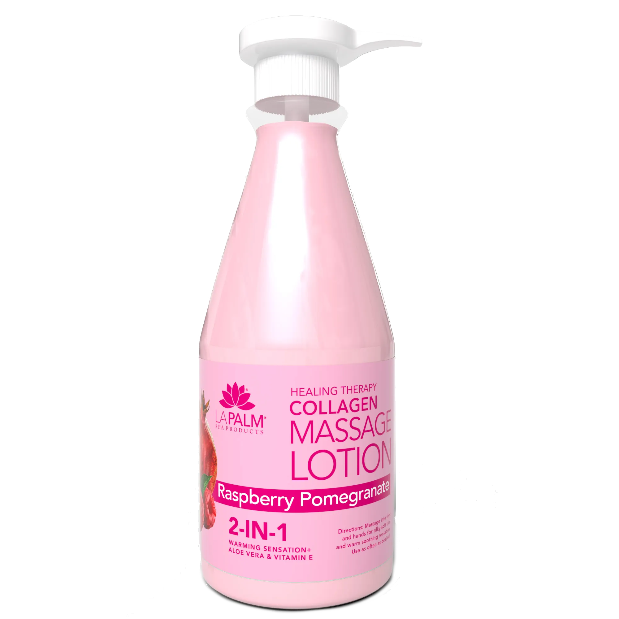 LaPalm Collagen Massage Lotion - Raspberry Pomegranate (24 oz)